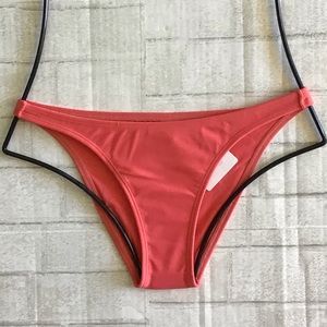 Rare Vintage RYGY Swim Rio Brazilian Cheeky Bikini Bottom - Guava - Large